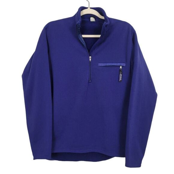 Vintage Patagonia Blue Half Zip Fleece Pullover Sz M Winter Outdoor USA Made - Picture 1 of 7